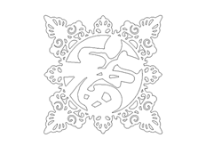 線切割2D-福字,線切割圖紙免費(fèi)下載