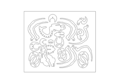 線切割3D-昆蟲1,線切割圖紙免費(fèi)下載